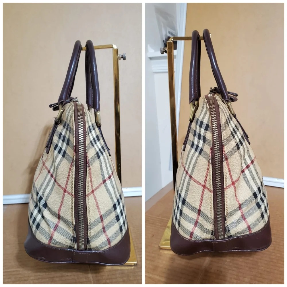  BURBERRY Nova Check Alma Top Handle Bag - Picture 6 of 11
